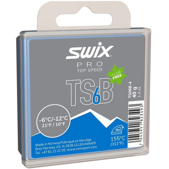 Парафин Swix TS6 Black (-6-12) 40 гр